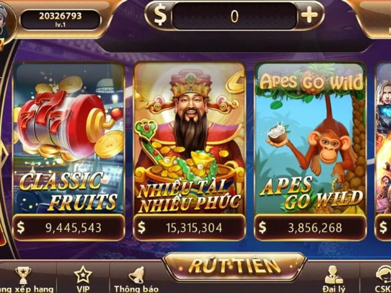 Hình ảnh hướng dẫn chơi Slot và bảng trả thưởng
