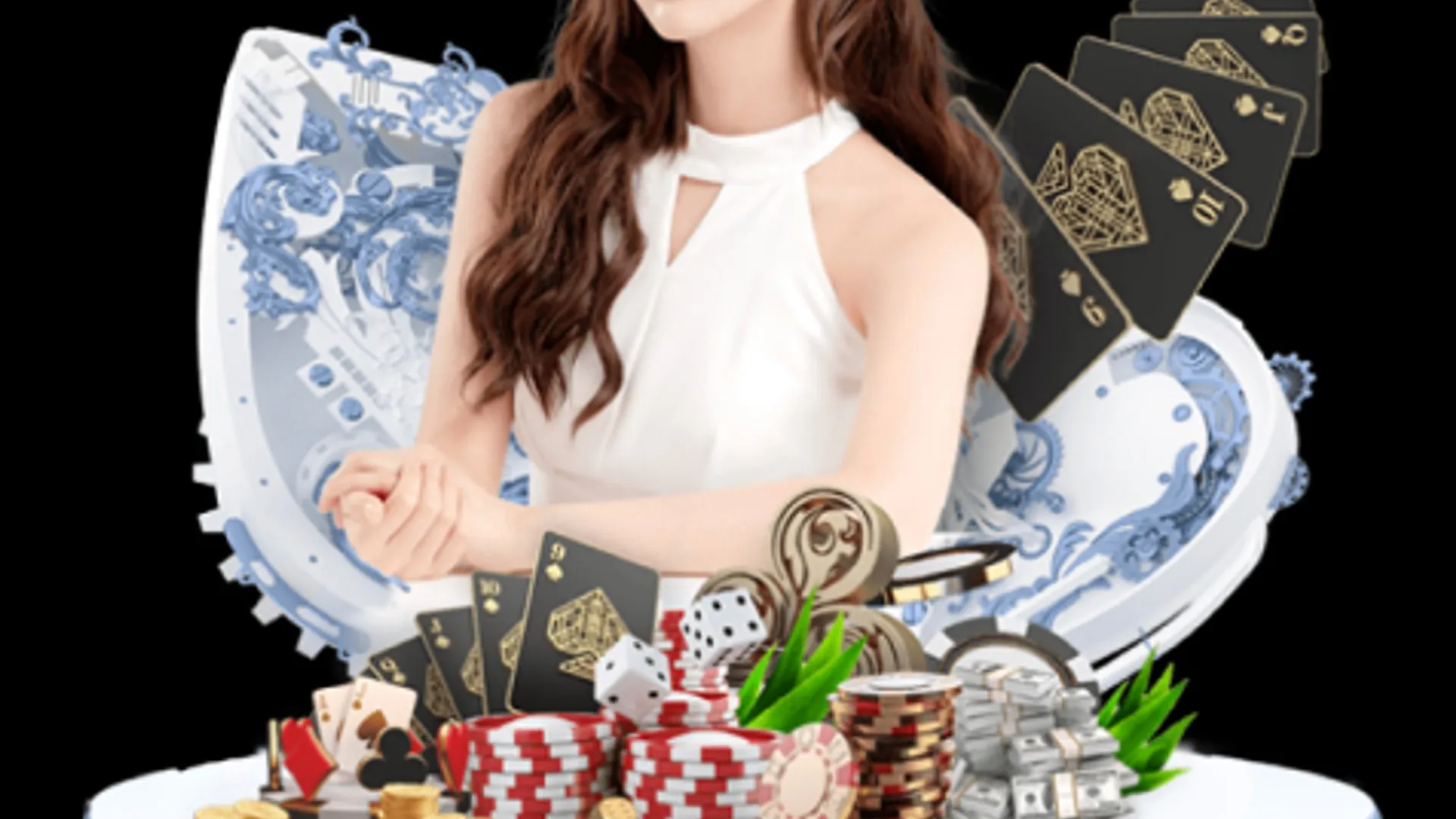 Bàn chơi bài với chip và tiền, thể hiện sự kịch tính của daga88